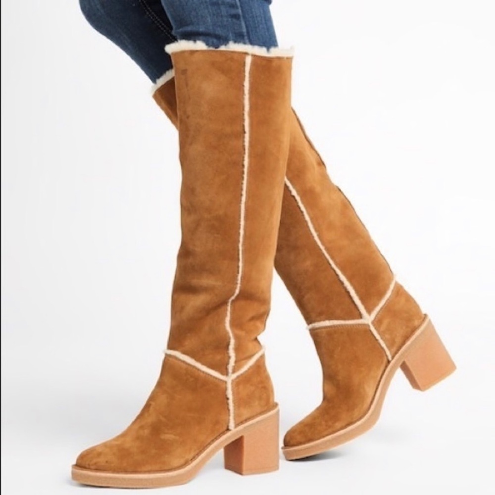 Ugh Kasen Tall Boot with Fur in Chestnut